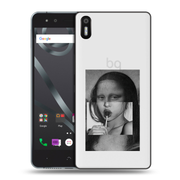 Силиконовый чехол на BQ Aquaris X5 с принтом Мона Лиза
