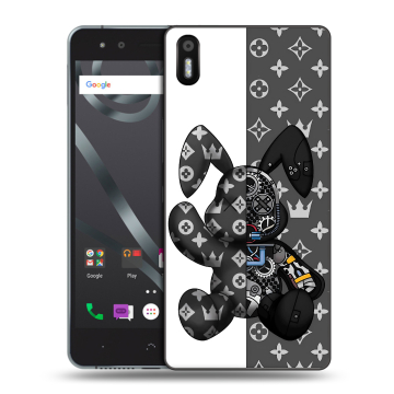 Силиконовый чехол на BQ Aquaris X5 с принтом Луи робот