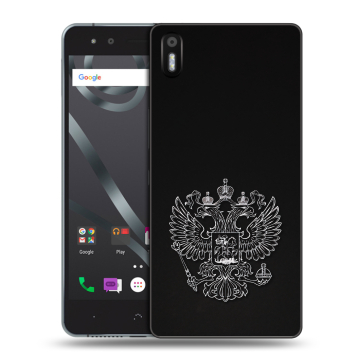 Силиконовый чехол на BQ Aquaris X5 с принтом Герб России