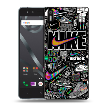 Силиконовый чехол на BQ Aquaris X5 с принтом Найк Силиконовый чехол на BQ Aquaris X5 с принтом Найк