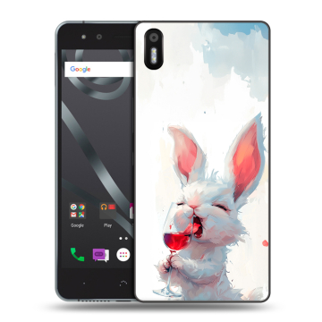 Силиконовый чехол на BQ Aquaris X5 с принтом кролик зайчик