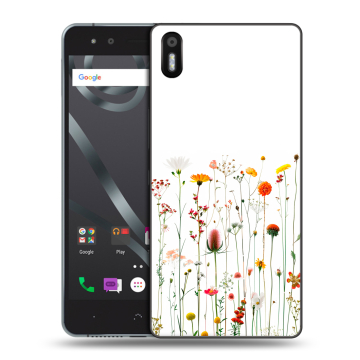 Силиконовый чехол на BQ Aquaris X5 с принтом цветы