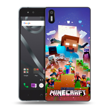 Силиконовый чехол на BQ Aquaris X5 с принтом Майнкрафт Minecraft Силиконовый чехол на BQ Aquaris X5 с принтом Майнкрафт Minecraft