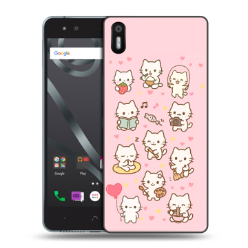 Силиконовый чехол на BQ Aquaris X5 с принтом Hello Kitty Хелоу Кити