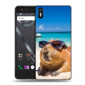 Силиконовый чехол на BQ Aquaris X5 с принтом Капибара