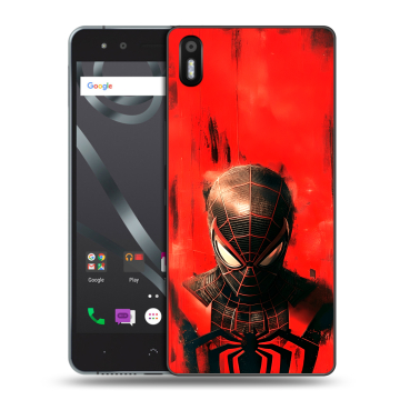 Силиконовый чехол на BQ Aquaris X5 с принтом человек паук spiderman