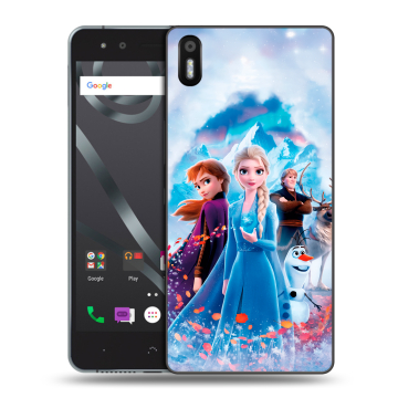 Силиконовый чехол на BQ Aquaris X5 с принтом Холодное сердце Frozen