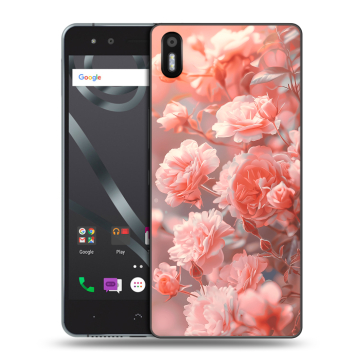 Силиконовый чехол на BQ Aquaris X5 с принтом Розы цветы