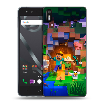 Силиконовый чехол на BQ Aquaris X5 с принтом Майнкрафт Minecraft Силиконовый чехол на BQ Aquaris X5 с принтом Майнкрафт Minecraft
