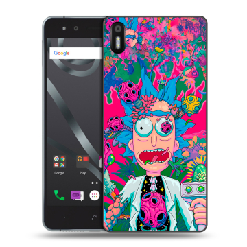 Силиконовый чехол на BQ Aquaris X5 с принтом Рик и Морти Rick Morty