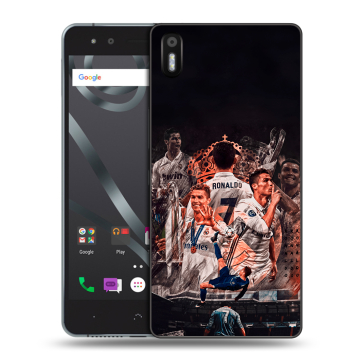 Силиконовый чехол на BQ Aquaris X5 с принтом Реал Роналдо Real Ronaldo