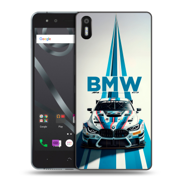 Силиконовый чехол на BQ Aquaris X5 с принтом БМВ BMW