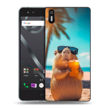 Силиконовый чехол на BQ Aquaris X5 с принтом Капибара