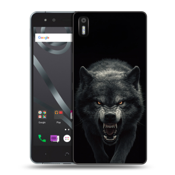 Силиконовый чехол на BQ Aquaris X5 с принтом Волк