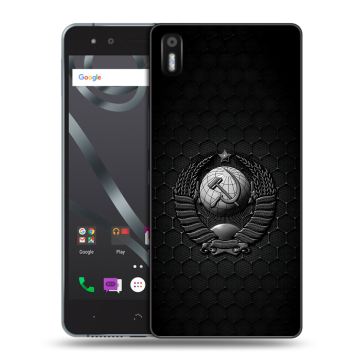 Силиконовый чехол на BQ Aquaris X5 с принтом Герб Флаг СССР