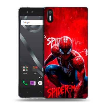 Силиконовый чехол на BQ Aquaris X5 с принтом Spiderman Человек паук Силиконовый чехол на BQ Aquaris X5 с принтом Spiderman Человек паук