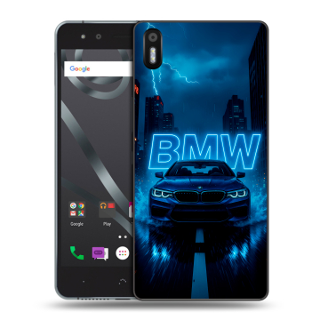 Силиконовый чехол на BQ Aquaris X5 с принтом BMW БМВ