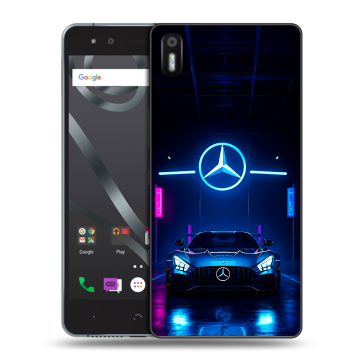 Силиконовый чехол на BQ Aquaris X5 с принтом Mercedes Мерседес