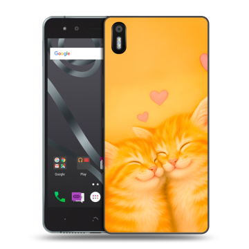 Силиконовый чехол на BQ Aquaris X5 с принтом Милые котята