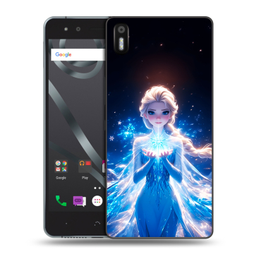 Силиконовый чехол на BQ Aquaris X5 с принтом Холодное сердце Frozen