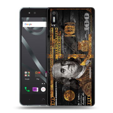 Силиконовый чехол на BQ Aquaris X5 с принтом Доллар деньги