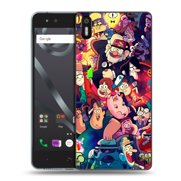Силиконовый чехол на BQ Aquaris X5 с принтом Gravity Falls Гравити Фолз