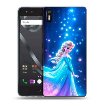Силиконовый чехол на BQ Aquaris X5 с принтом Холодное сердце Frozen