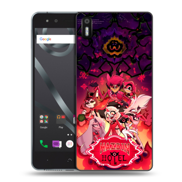 Силиконовый чехол на BQ Aquaris X5 с принтом Hazbin Hotel Отель Хазбин