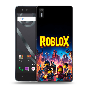 Силиконовый чехол на BQ Aquaris X5 с принтом Roblox Роблокс
