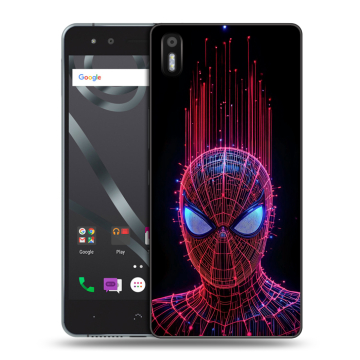 Силиконовый чехол на BQ Aquaris X5 с принтом Spiderman Человек паук