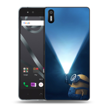 Силиконовый чехол на BQ Aquaris X5 с принтом Миньоны