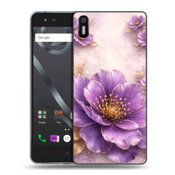 Силиконовый чехол на BQ Aquaris X5 с принтом женский