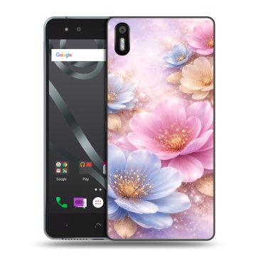 Силиконовый чехол на BQ Aquaris X5 с принтом женский