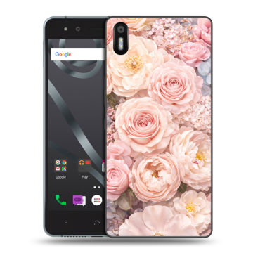 Силиконовый чехол на BQ Aquaris X5 с принтом женский