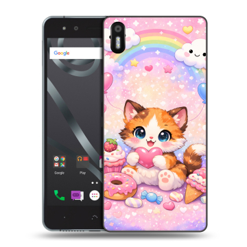 Силиконовый чехол на BQ Aquaris X5 с принтом для девочек