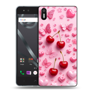 Силиконовый чехол на BQ Aquaris X5 с принтом для девочек