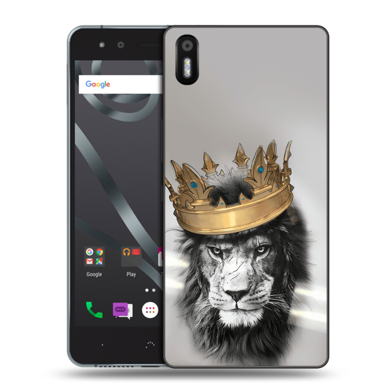 Пластиковый чехол на BQ Aquaris X5 с принтом Лев с короной Пластиковый чехол на BQ Aquaris X5 с принтом Лев с короной