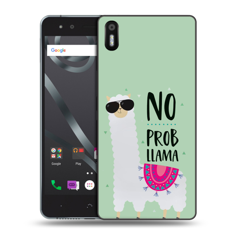 Силиконовый чехол на BQ Aquaris X5 с принтом Лама Силиконовый чехол на BQ Aquaris X5 с принтом Лама