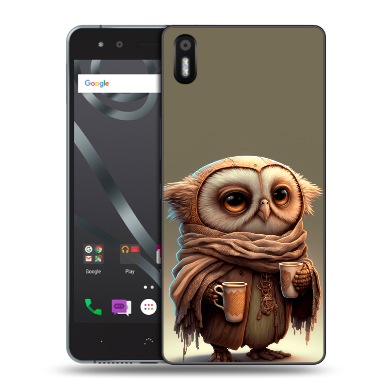 Силиконовый чехол на BQ Aquaris X5 с принтом Сова Силиконовый чехол на BQ Aquaris X5 с принтом Сова