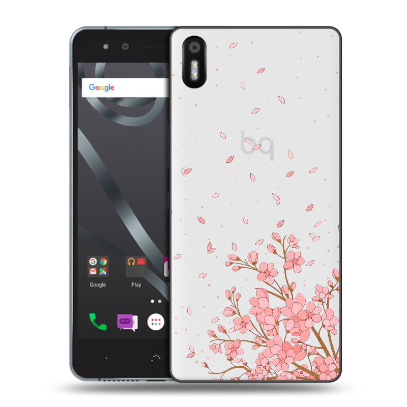 Пластиковый чехол на BQ Aquaris X5 с принтом Ветка сакуры Пластиковый чехол на BQ Aquaris X5 с принтом Ветка сакуры