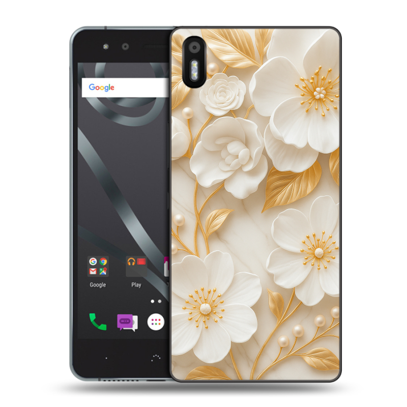 Силиконовый чехол на BQ Aquaris X5 с принтом Цветы Силиконовый чехол на BQ Aquaris X5 с принтом Цветы