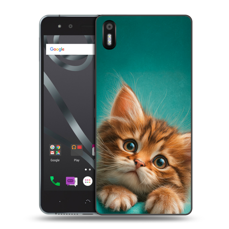 Пластиковый чехол на BQ Aquaris X5 с принтом котенок Пластиковый чехол на BQ Aquaris X5 с принтом котенок