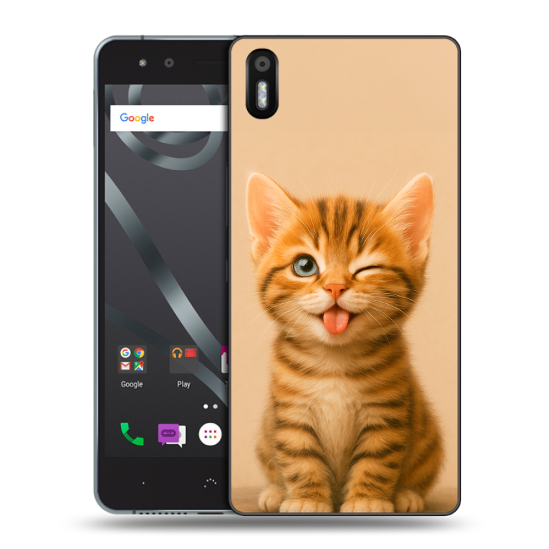 Пластиковый чехол на BQ Aquaris X5 с принтом котенок Пластиковый чехол на BQ Aquaris X5 с принтом котенок