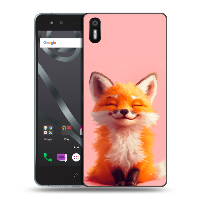 Силиконовый чехол на BQ Aquaris X5 с принтом милая лиса Силиконовый чехол на BQ Aquaris X5 с принтом милая лиса