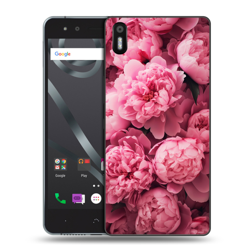 Пластиковый чехол на BQ Aquaris X5 с принтом цветы пионы Пластиковый чехол на BQ Aquaris X5 с принтом цветы пионы