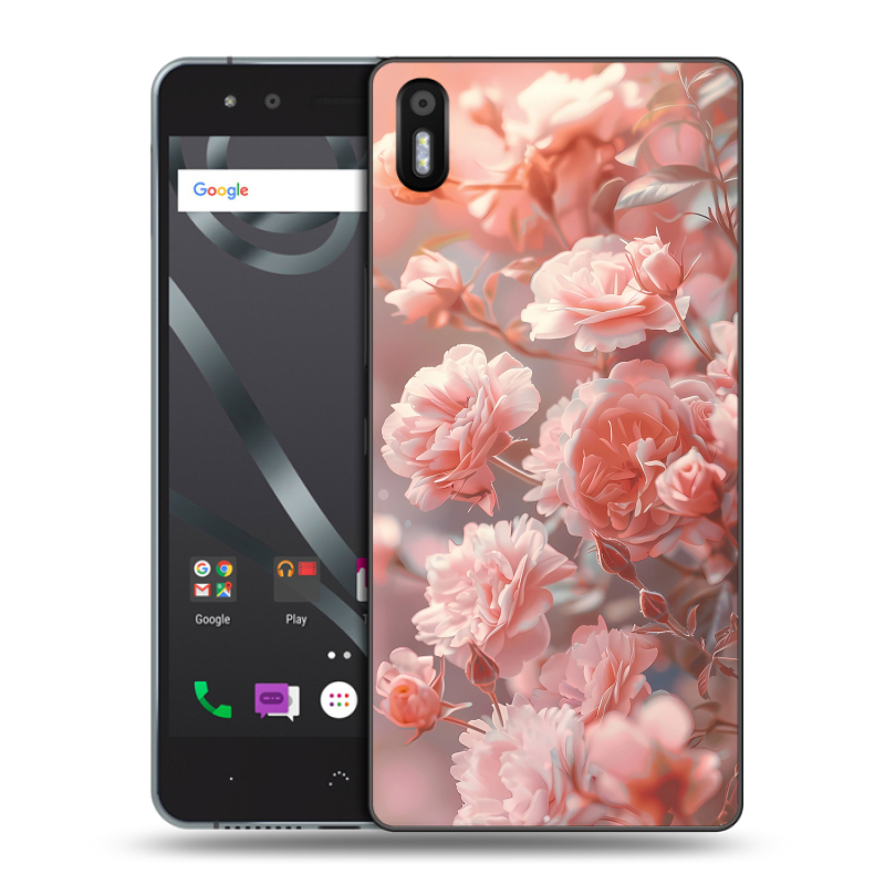 Пластиковый чехол на BQ Aquaris X5 с принтом Розовые розы Пластиковый чехол на BQ Aquaris X5 с принтом Розовые розы