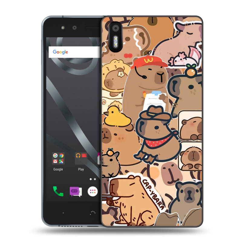 Пластиковый чехол на BQ Aquaris X5 с принтом капибара Пластиковый чехол на BQ Aquaris X5 с принтом капибара