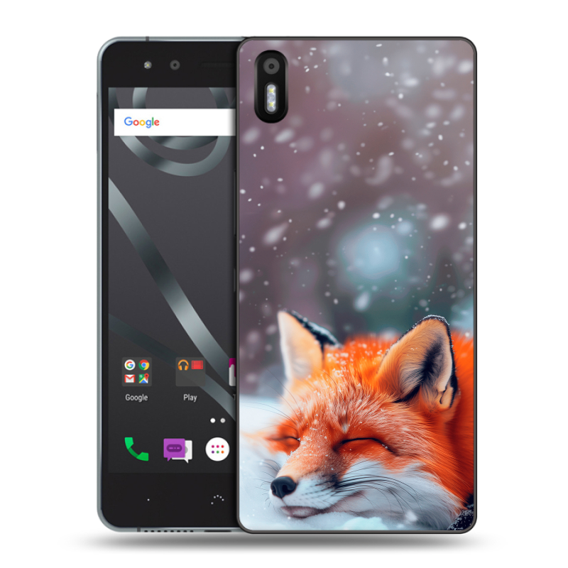 Пластиковый чехол на BQ Aquaris X5 с принтом лиса Пластиковый чехол на BQ Aquaris X5 с принтом лиса
