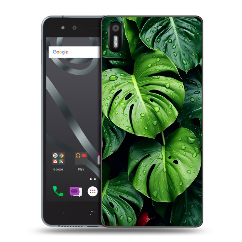 Пластиковый чехол на BQ Aquaris X5 с принтом Листья Пластиковый чехол на BQ Aquaris X5 с принтом Листья