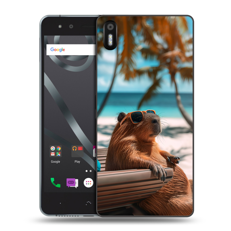 Пластиковый чехол на BQ Aquaris X5 с принтом Капибара Пластиковый чехол на BQ Aquaris X5 с принтом Капибара